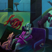 Last Call - Dernier Appel (Hommage  Jean-Pierre Marielle) - Olivier Rigaud - 60x60cm , 2020