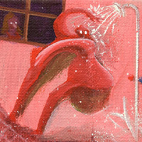 Pink Shower - Olivier Rigaud, 10x10cm, 2014